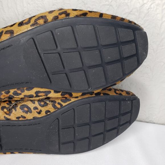 Clarks Dunbar Womens 9 Cruiser Pony Hair Slip-on Moccasin Loafers Leopard Print - Picture 15 of 16